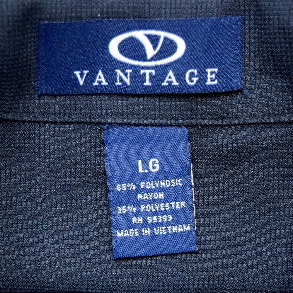 Vintage 90s Miller Genuine Draft Beer Men's Large Vantage Black Camp Work Shirt - Picture 6 of 11